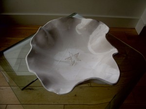 Interior of white 'Flower' bowl, 2012.